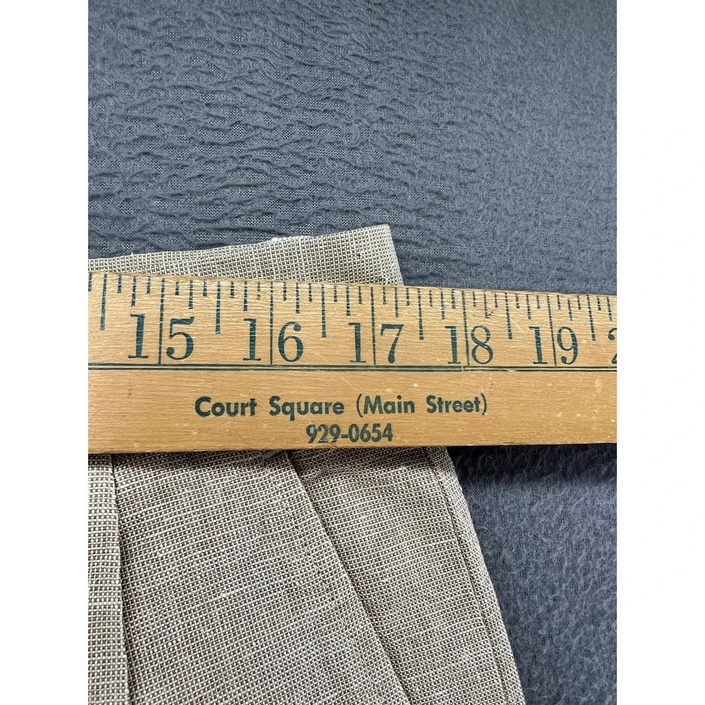 Structure Pants Mens 36x30 Khaki Linen Blend Pleated High Rise Dress Trousers